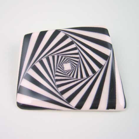 View Square Swirl brooch