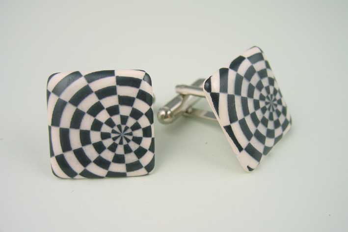 Op Art cufflinks